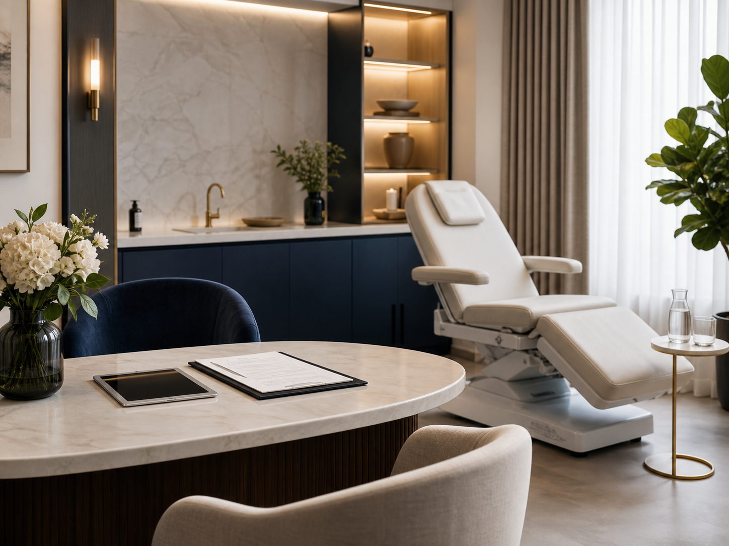 Luxe prive behandelkamer van Presence Clinic